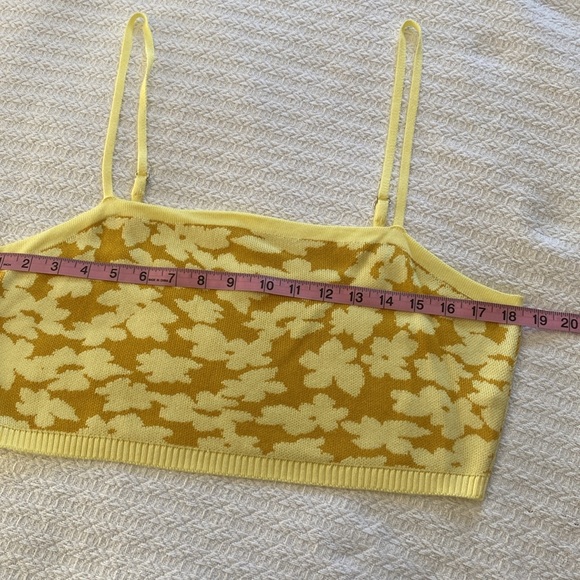 Anthropologie Yellow Crop Top, Medium - Picture 6 of 7